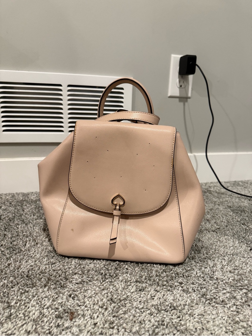 Kate Spade Adel Medium Flap Backpack, Warm Beige